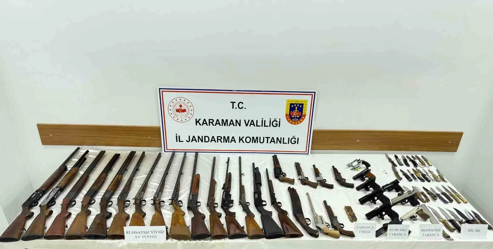 Ermenek’te Ev Baskınında Cephanelik Ele Geçirildi: 1 Gözaltı